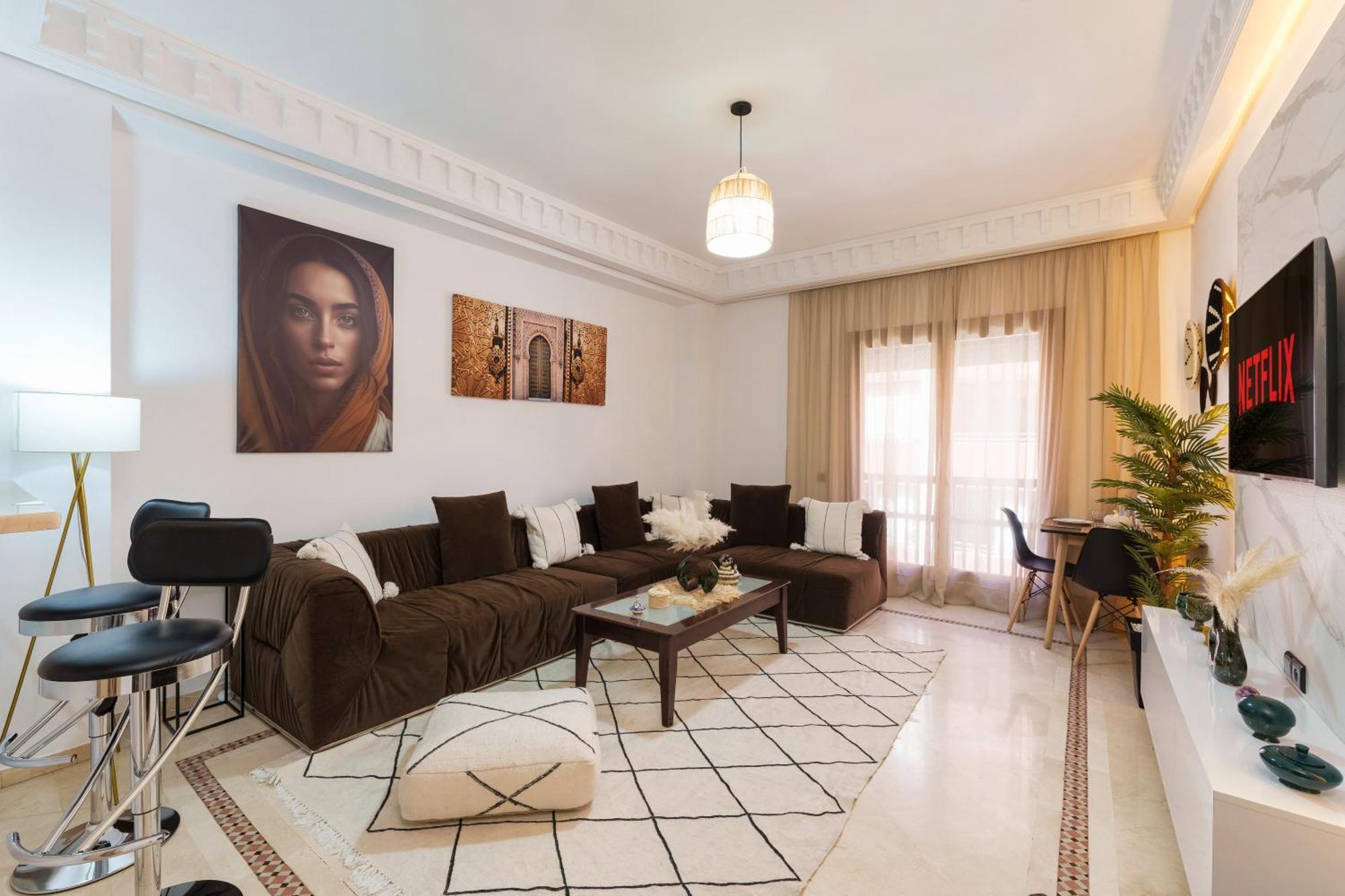 Appartement Chic Gueliz Plaza Avec Vue Marrakesh Eksteriør bilde