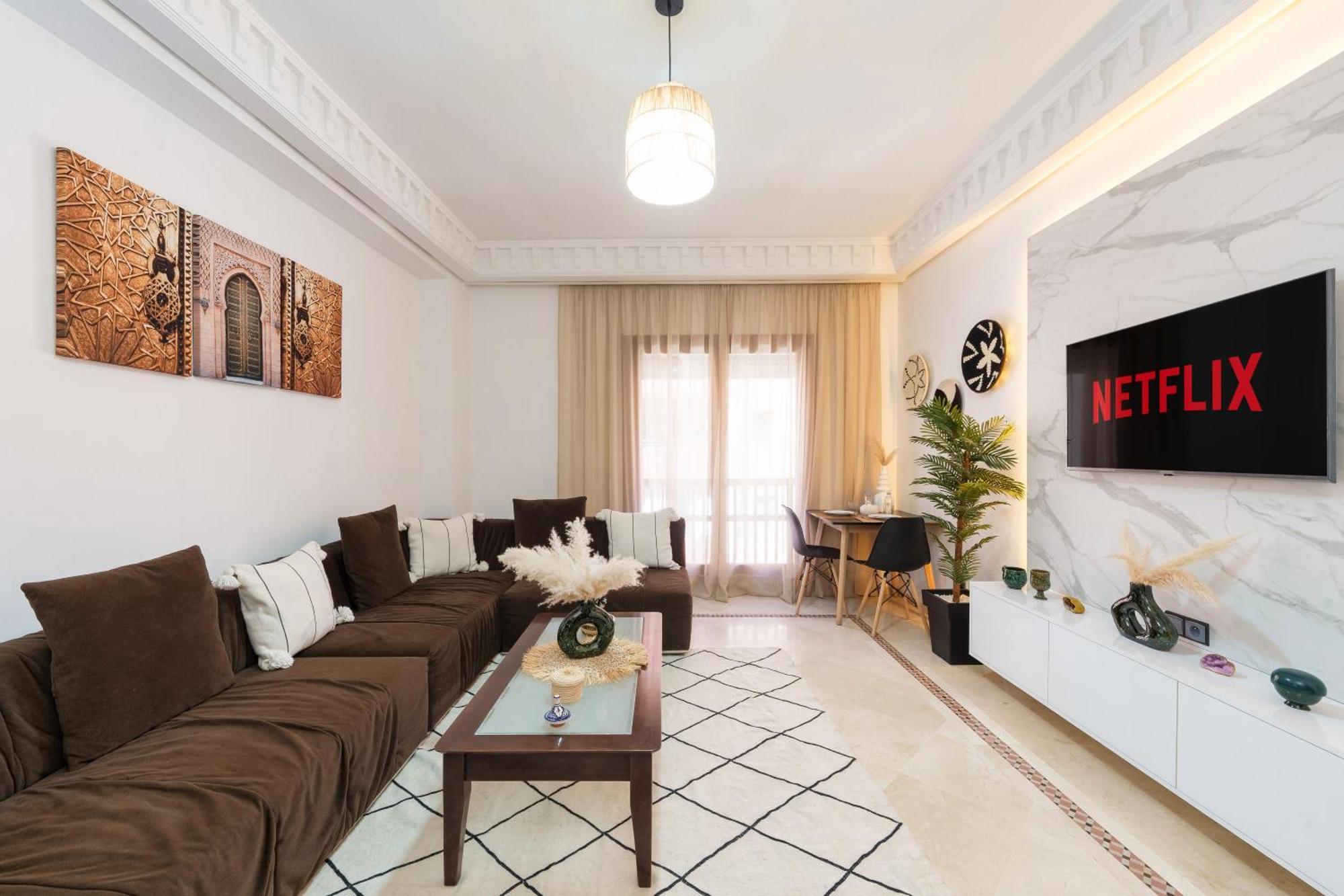 Appartement Chic Gueliz Plaza Avec Vue Marrakesh Eksteriør bilde