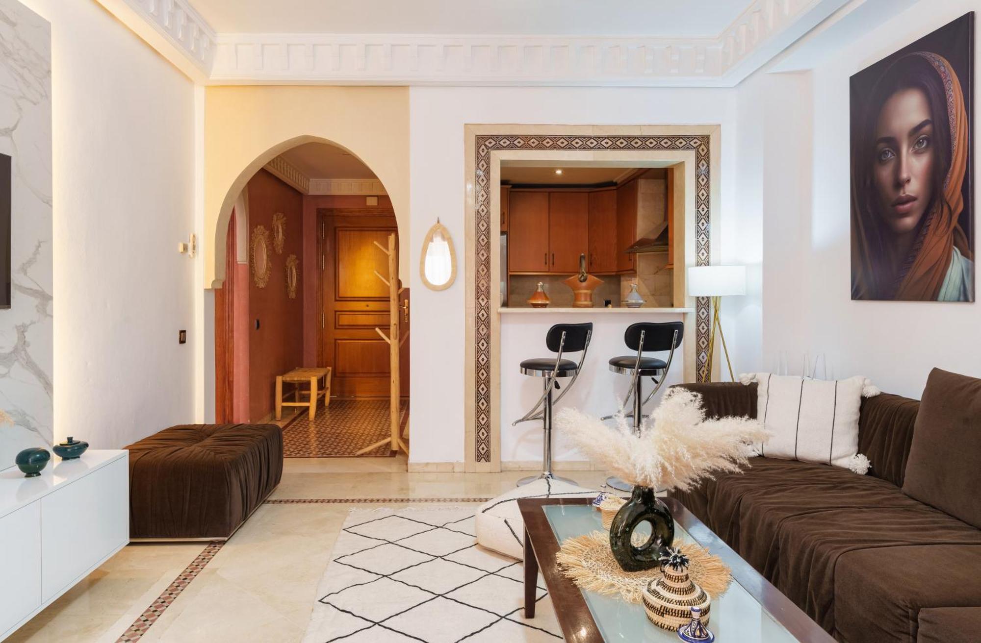 Appartement Chic Gueliz Plaza Avec Vue Marrakesh Eksteriør bilde